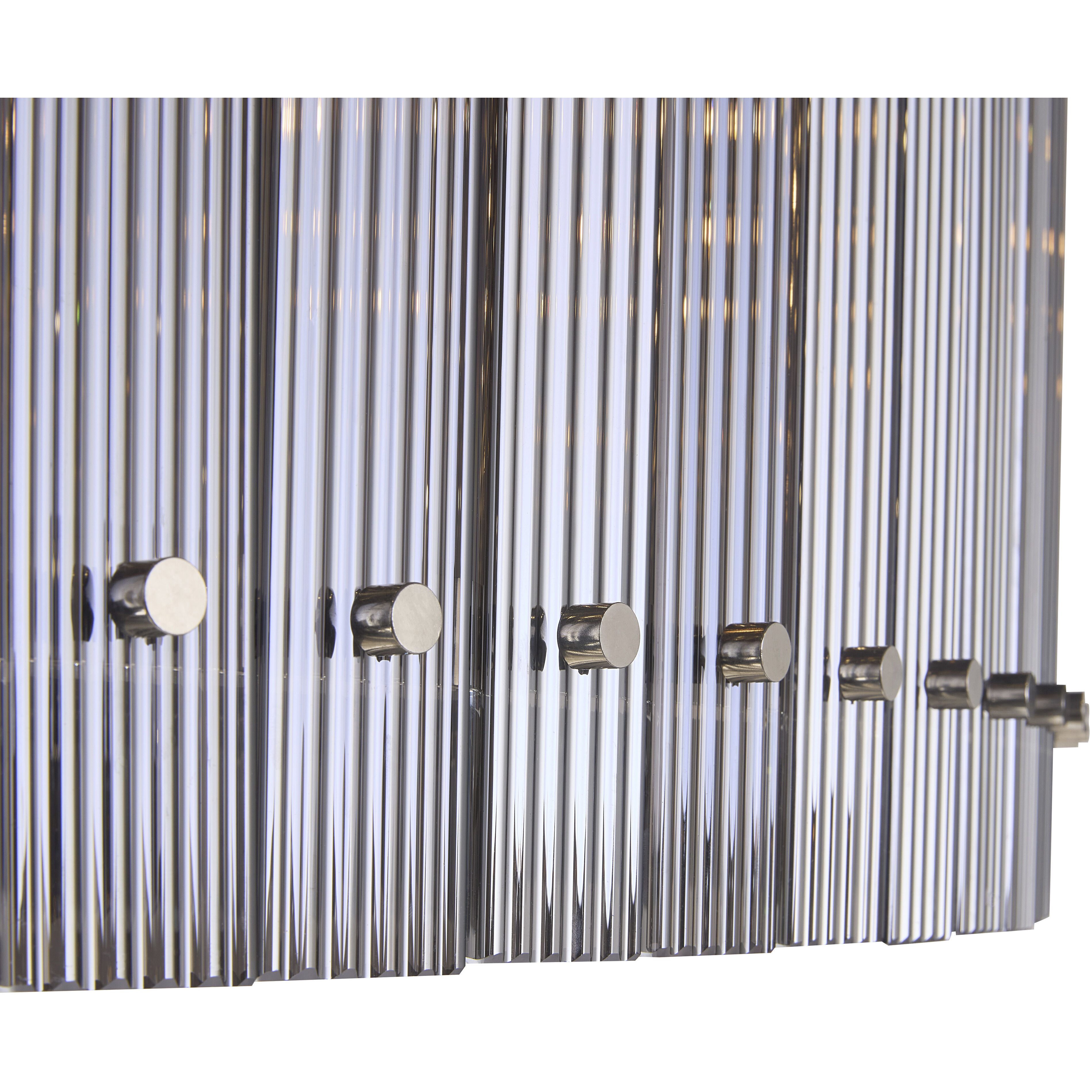 Kore LED Nickel / Smoke Grey Chandelier Ceiling Light, Large